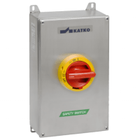 ISOLATOR SW, S/S 316, 4P YELLOW/RED HANDLE, 80A