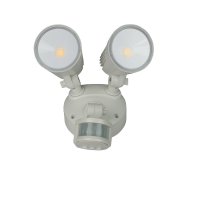 CHASE DOUBLE SPOT WALL LIGHT PIR 20W CCT3 WHITE