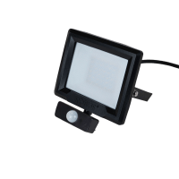 HILUME 20W LED FLOOD LIGHT PIR, IP65, BLACK, 4000K