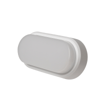 OHIO OVAL BULKHEAD 12W IP54 CCT3 C/W WH & BLK TRIMS