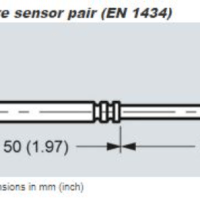 TEMP SENSOR PAIR PT500 5M 2-WIRE