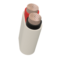 SPEAKER CABLE, 1 PAIR 14AWG, STRANDED BARE COPPER, WHITE