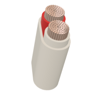 SPEAKER CABLE, 1 PAIR 0.75MMÂ², STRANDED BARE COPPER, WHITE