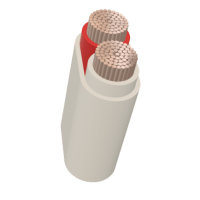 SPEAKER CABLE, 1 PAIR 0.75MMÂ², STRANDED BARE COPPER, WHITE